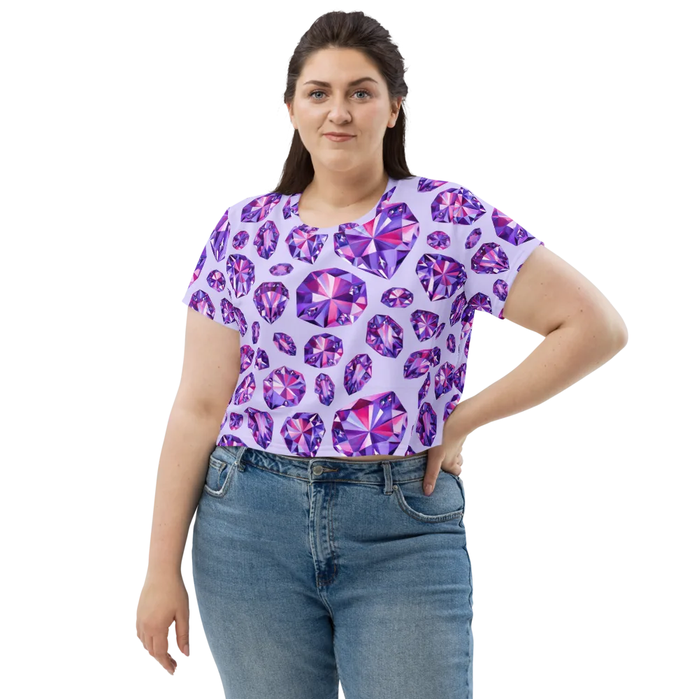 Amethyst Prism on Crop Tee — Front