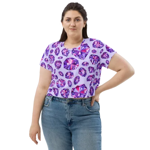Amethyst Prism on a Crop Tee