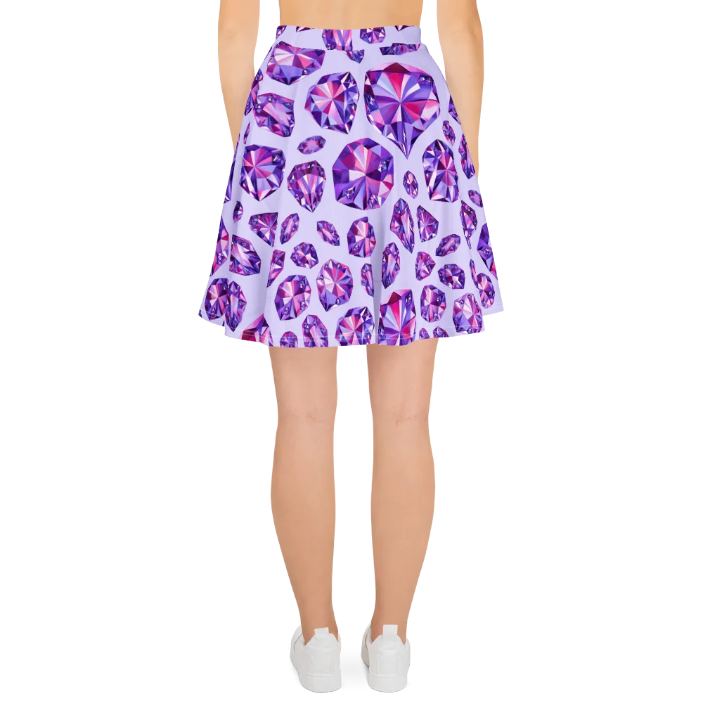 Amethyst Prism on Skater Skirt — Back