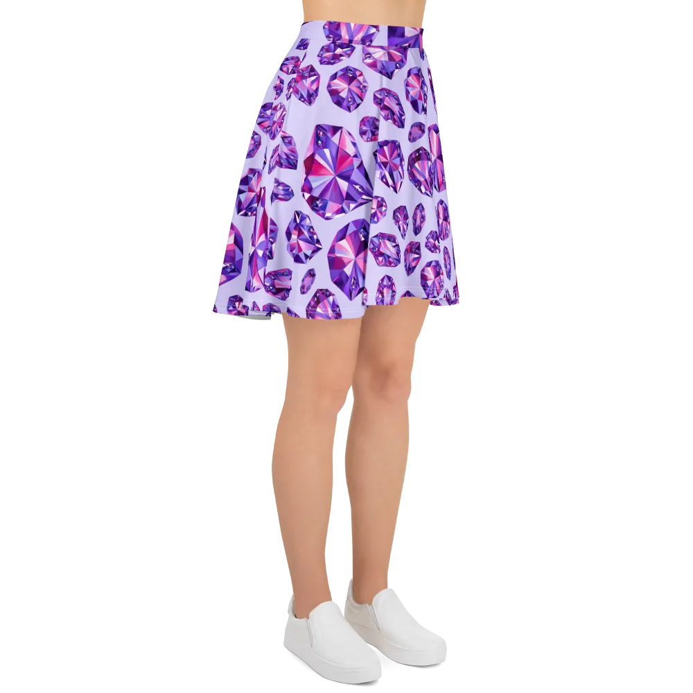 Amethyst Prism on Skater Skirt — Right