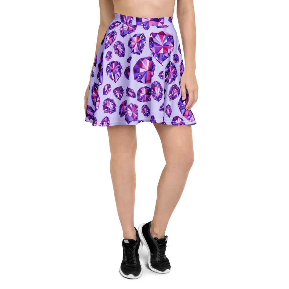 Amethyst Prism on Skater Skirt — Front
