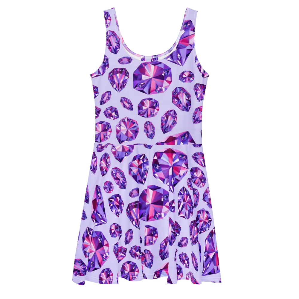 Amethyst Prism on Skater Dress — Front