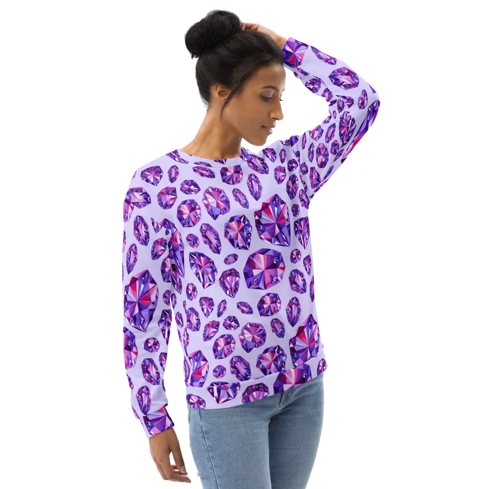 Amethyst Prism on Sweatshirt — Right Front
