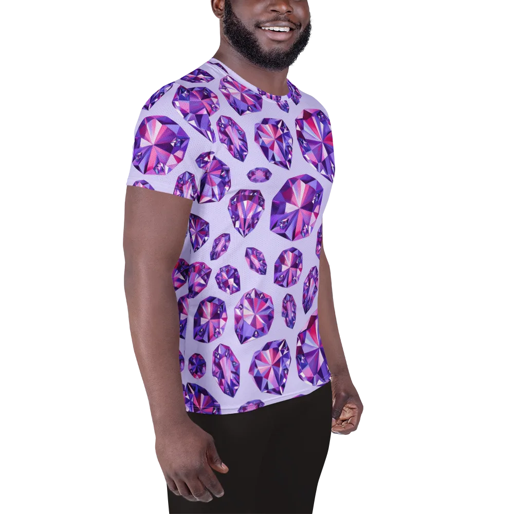 Amethyst Prism on Men's Athletic T-Shirt — Right