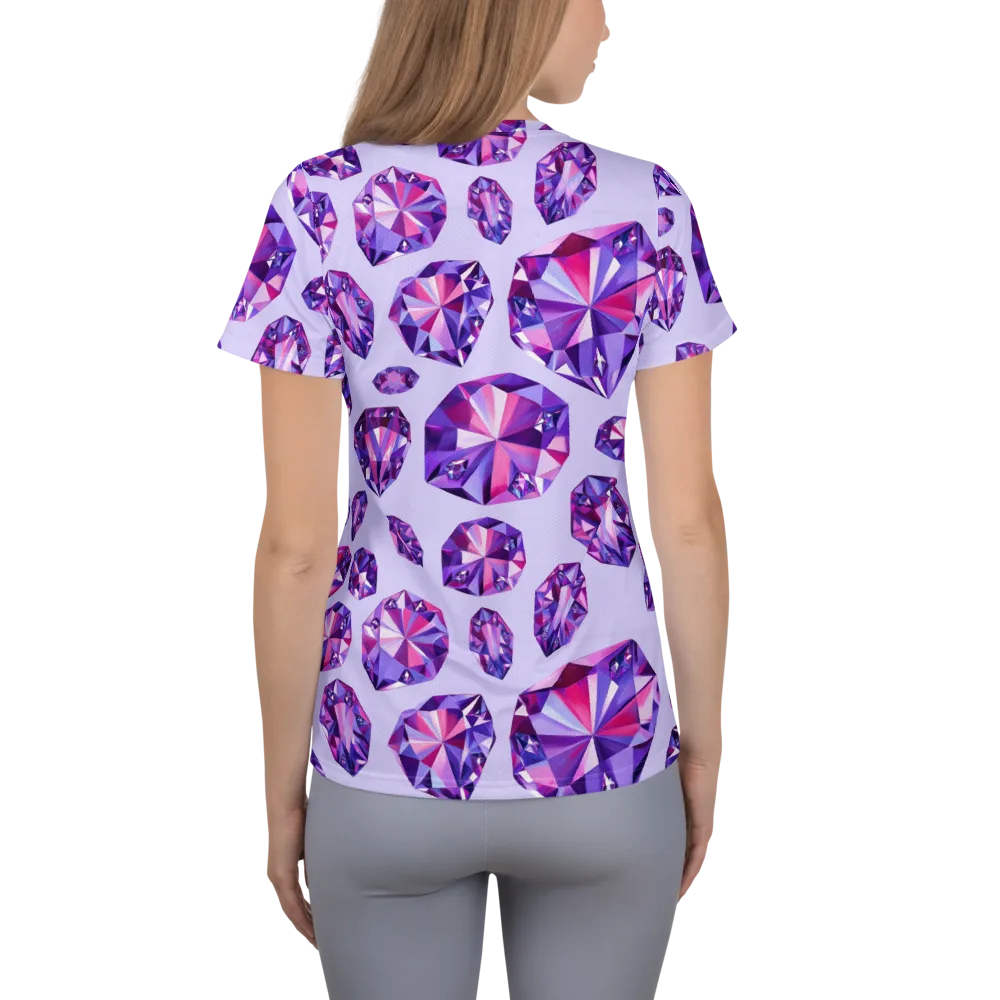 Amethyst Prism on Women's Athletic T-Shirt — Back
