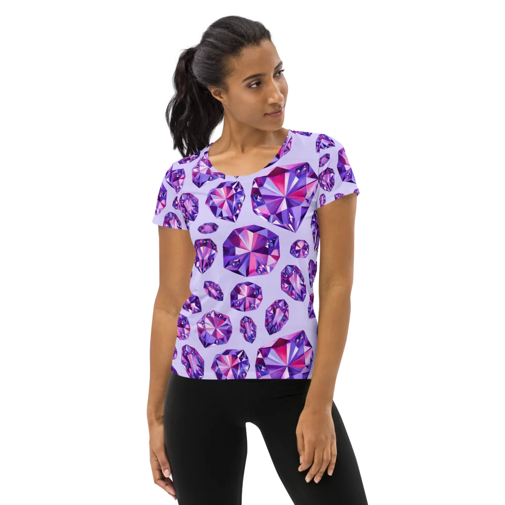 Amethyst Prism on Women's Athletic T-Shirt — Front