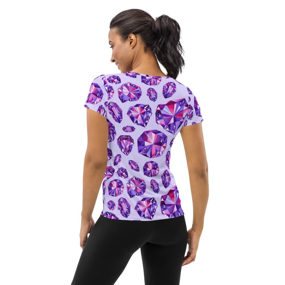 Amethyst Prism on Women's Athletic T-Shirt — Back