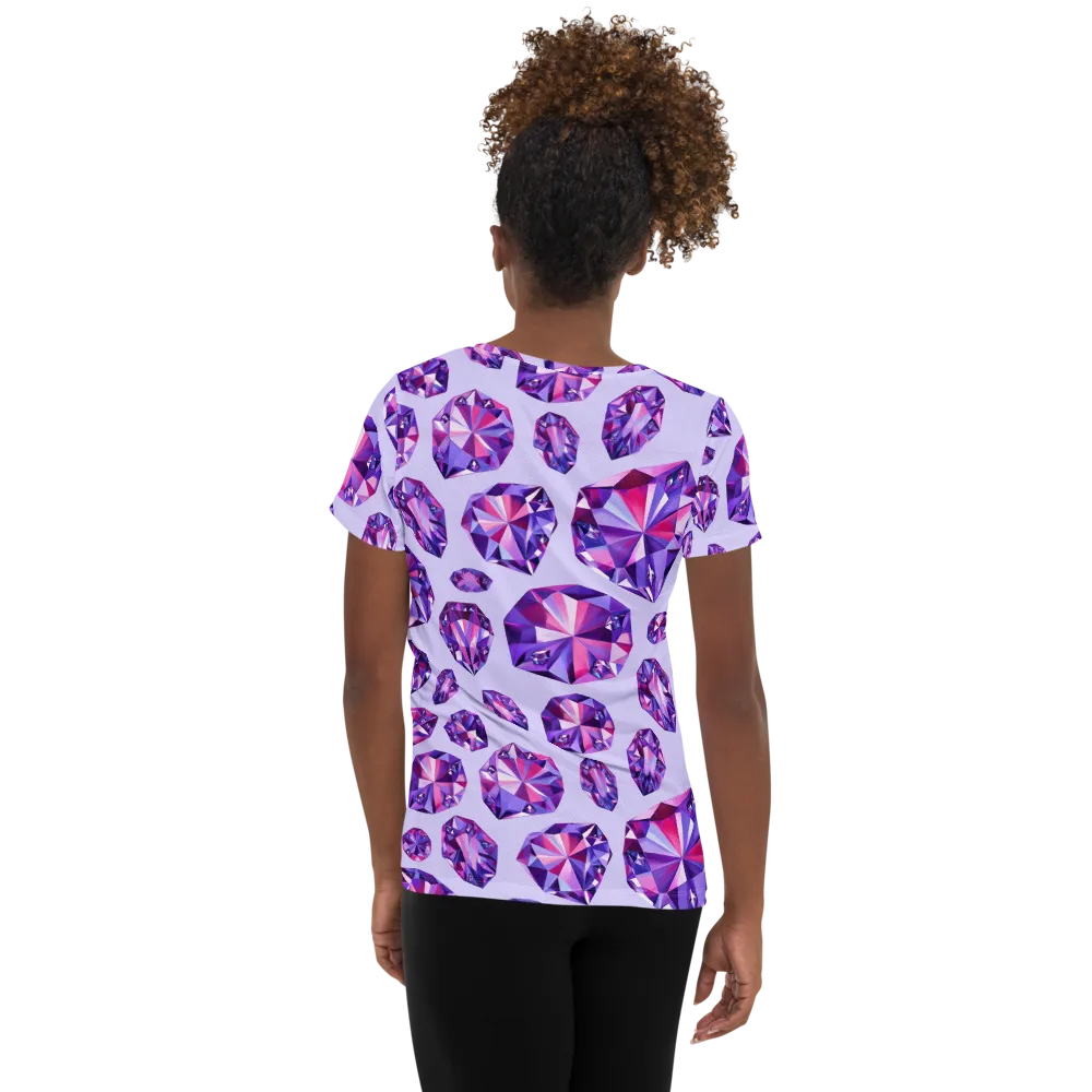 Amethyst Prism on Women's Athletic T-Shirt — Back