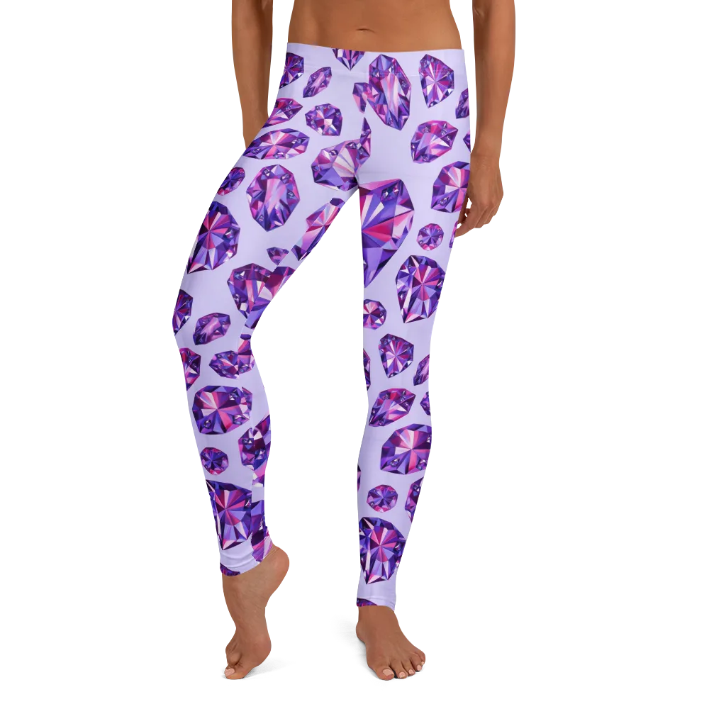 Amethyst Prism on Leggings — Front