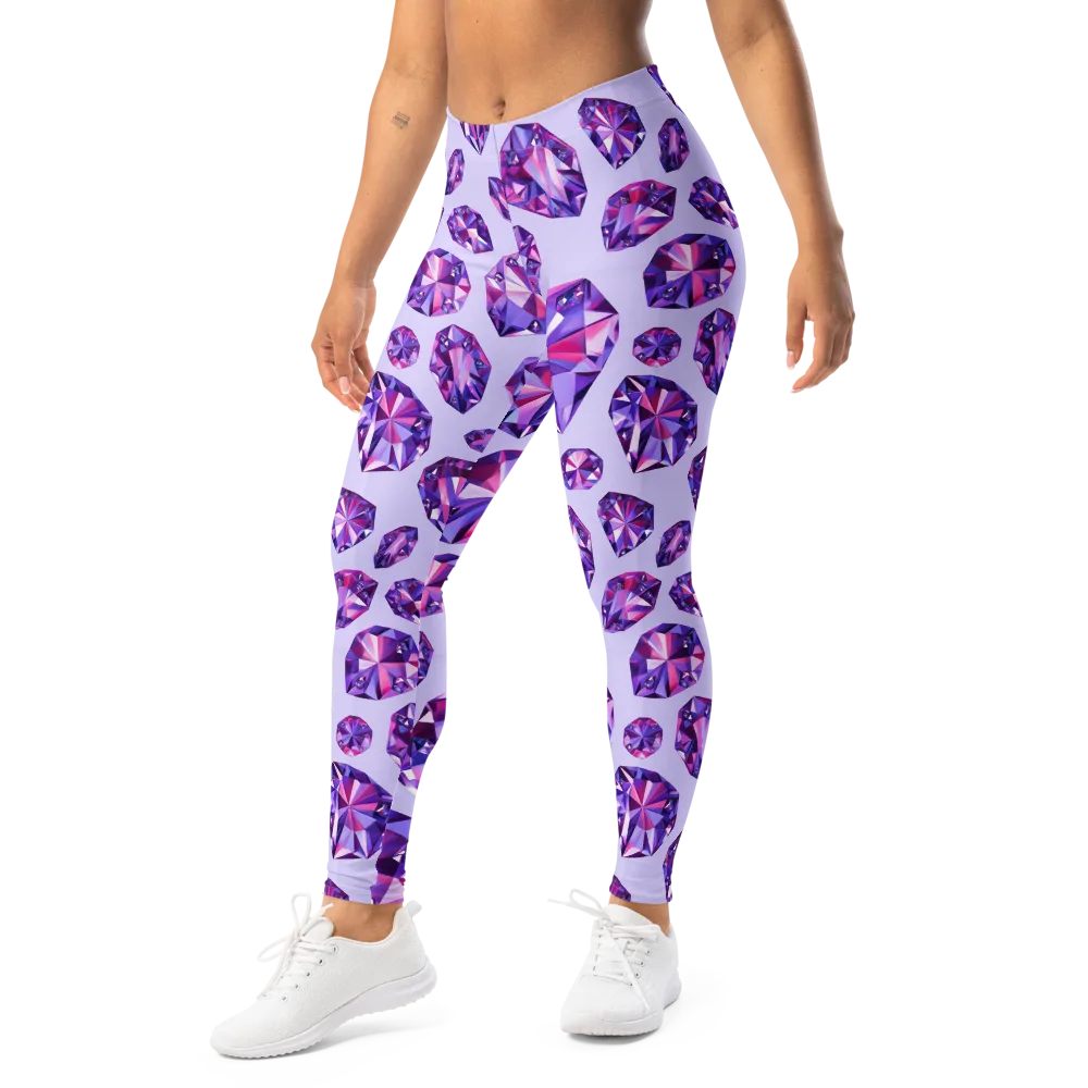 Amethyst Prism on Leggings — Left Front
