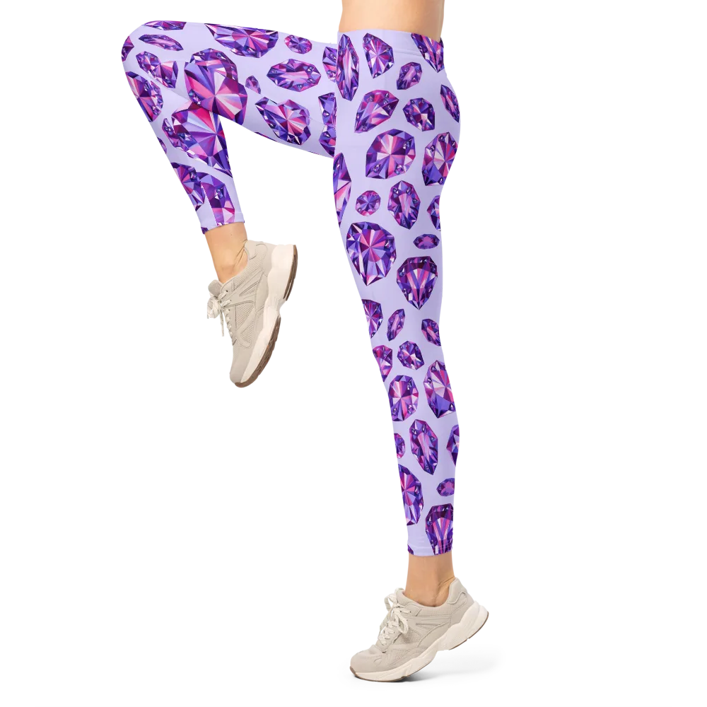 Amethyst Prism on Leggings — Left