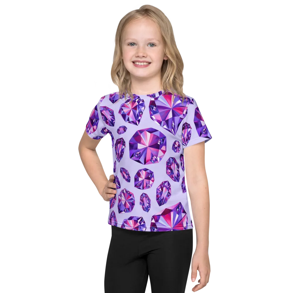 Amethyst Prism on Kids Crew Neck T-Shirt — Front