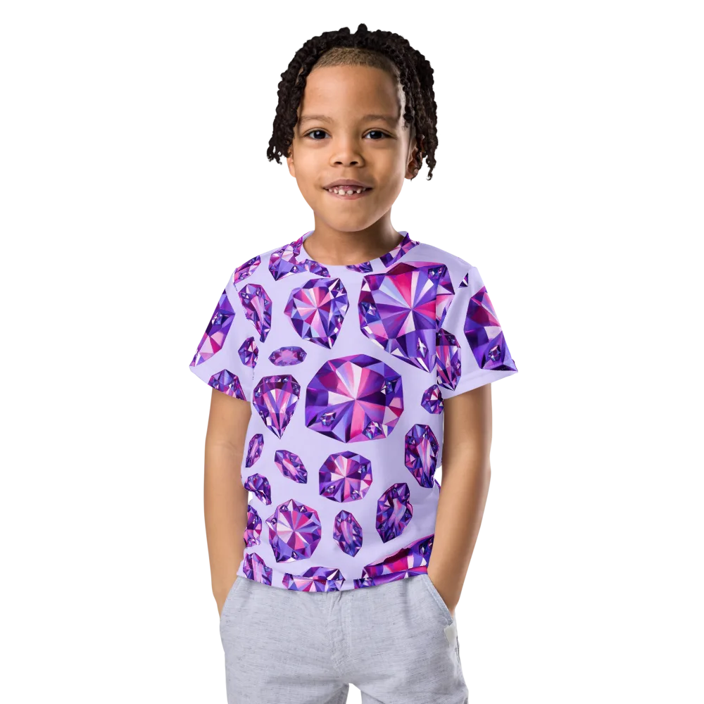 Amethyst Prism on Kids Crew Neck T-Shirt — Front
