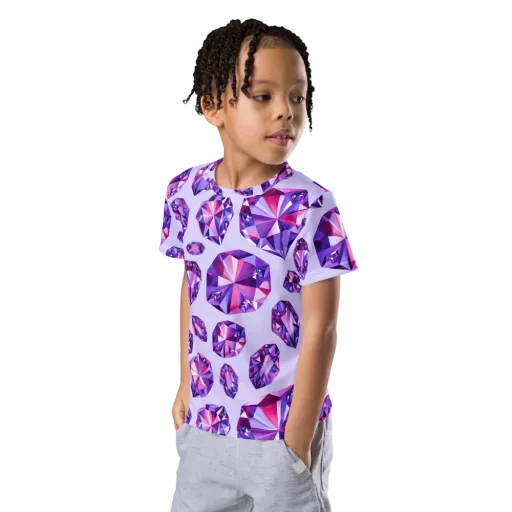 Amethyst Prism on a Kids Crew Neck T-Shirt