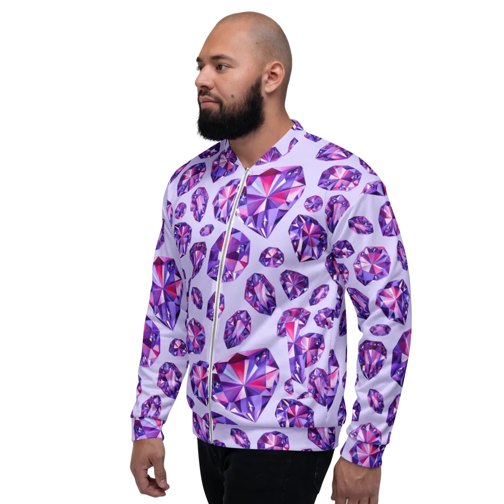 Amethyst Prism on Bomber Jacket — Left