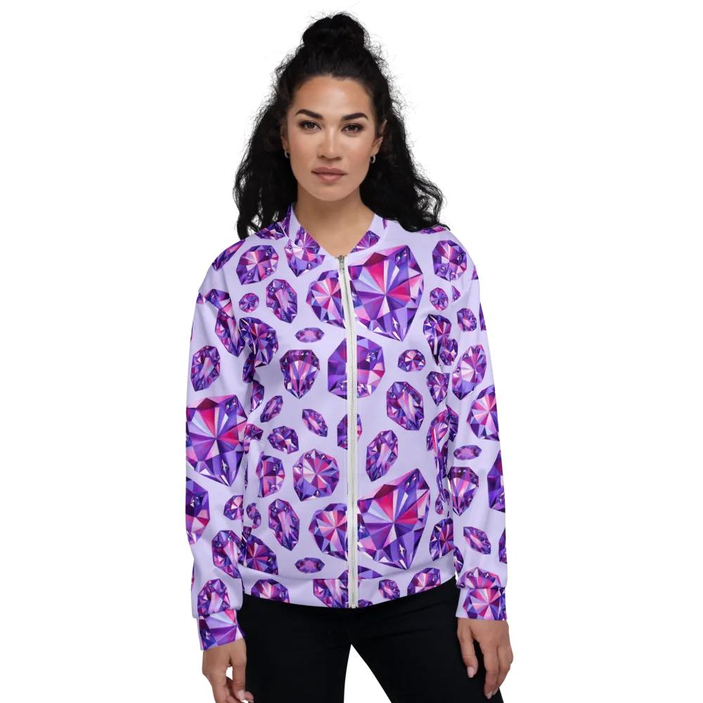 Amethyst Prism on Bomber Jacket — Front