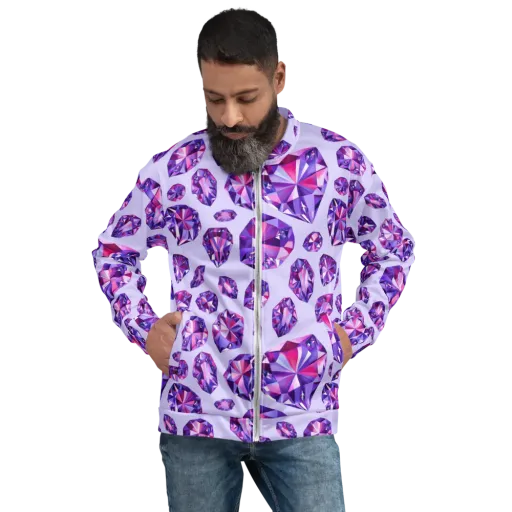 Amethyst Prism on a Bomber Jacket