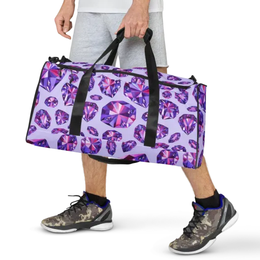 Amethyst Prism on a Duffle Bag
