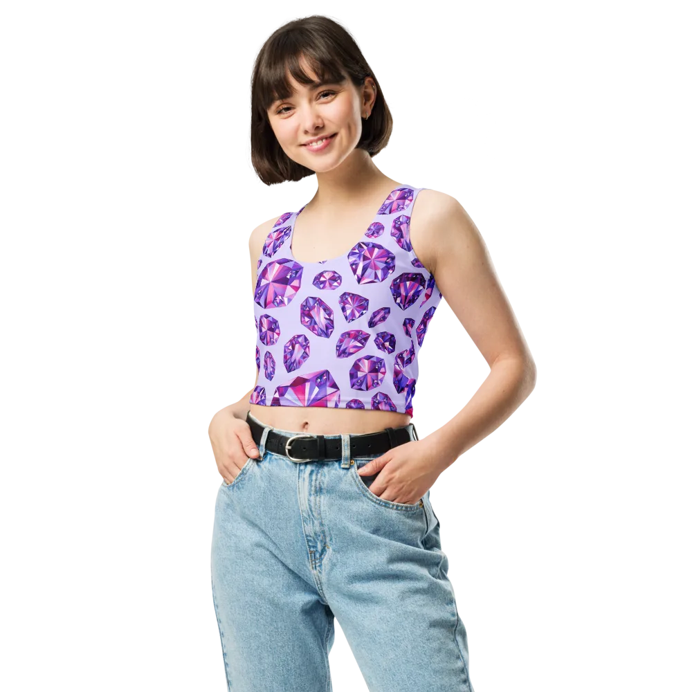 Amethyst Prism on Crop Top — Front