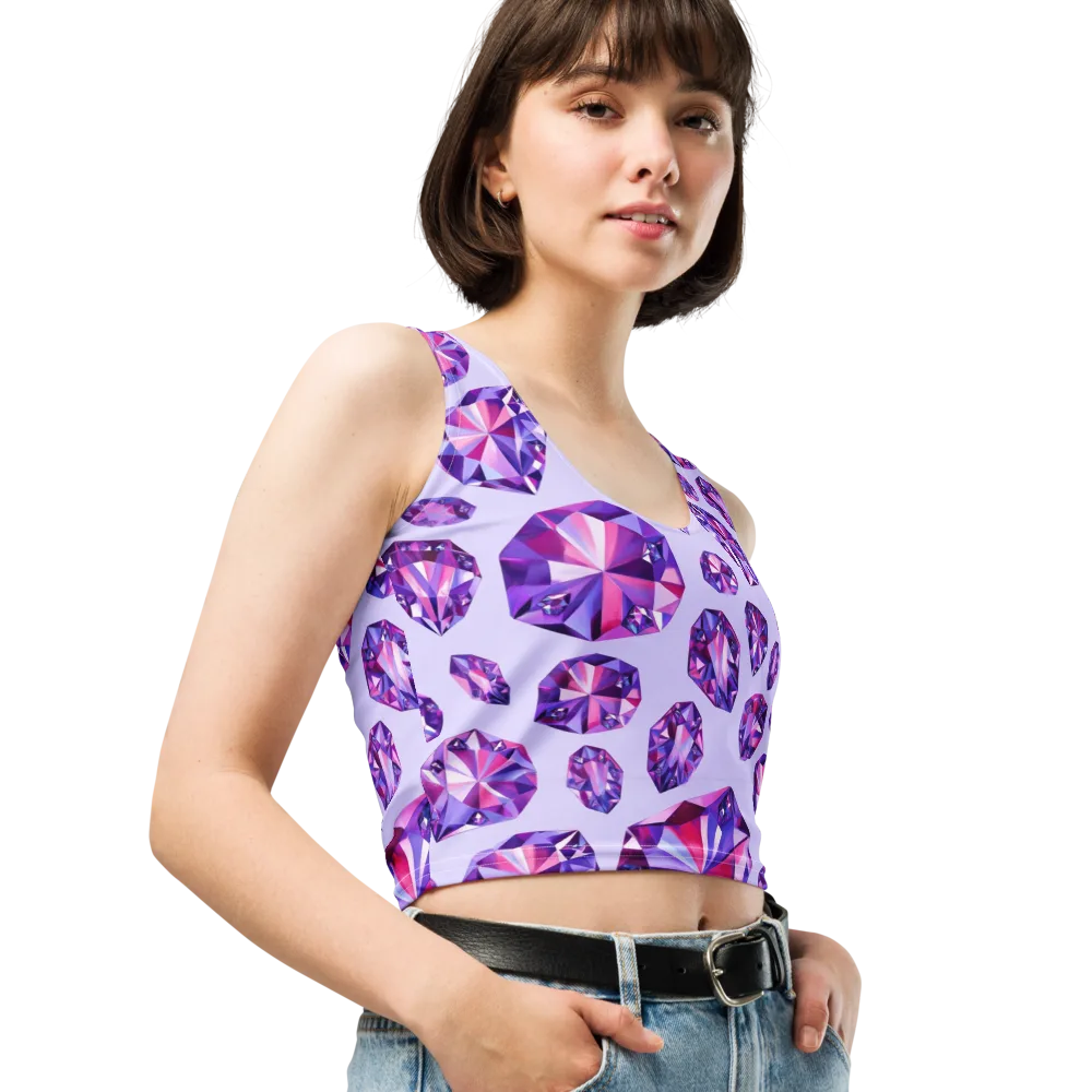 Amethyst Prism on Crop Top — Right Front
