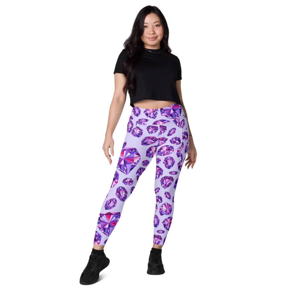 Amethyst Prism on Leggings with Pockets — Front