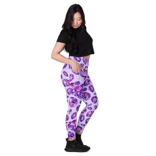 Amethyst Prism on a Leggings with Pockets
