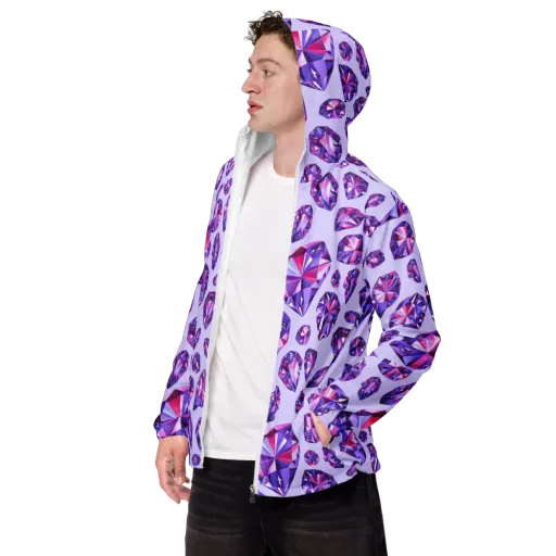 Amethyst Prism on a Men's Windbreaker