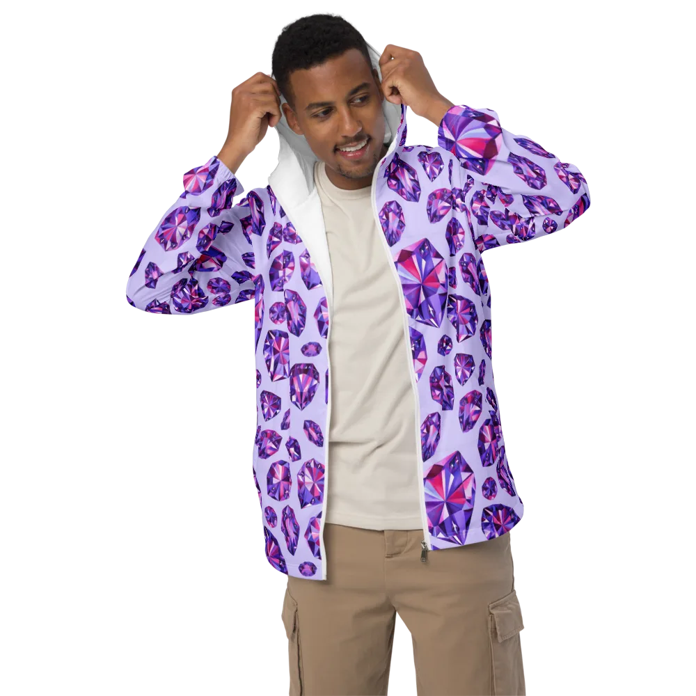 Amethyst Prism on Men's Windbreaker — Front