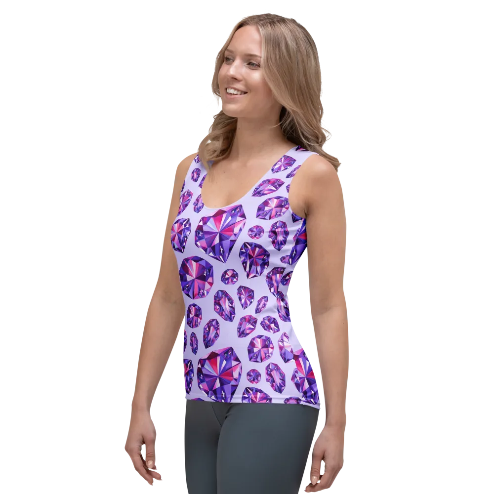 Amethyst Prism on Women's Tank Top — Left Front