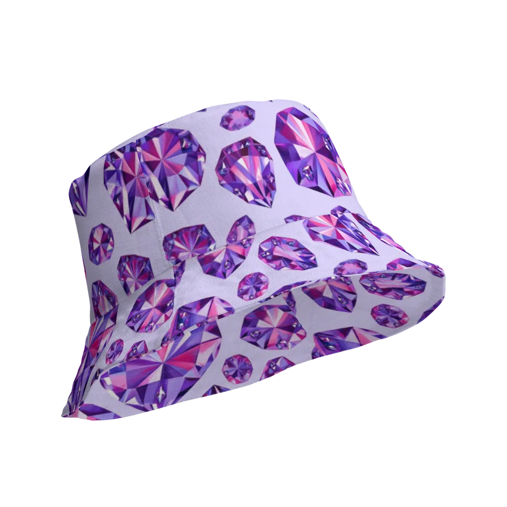 Amethyst Prism on Reversible Bucket Hat — Product details Outside