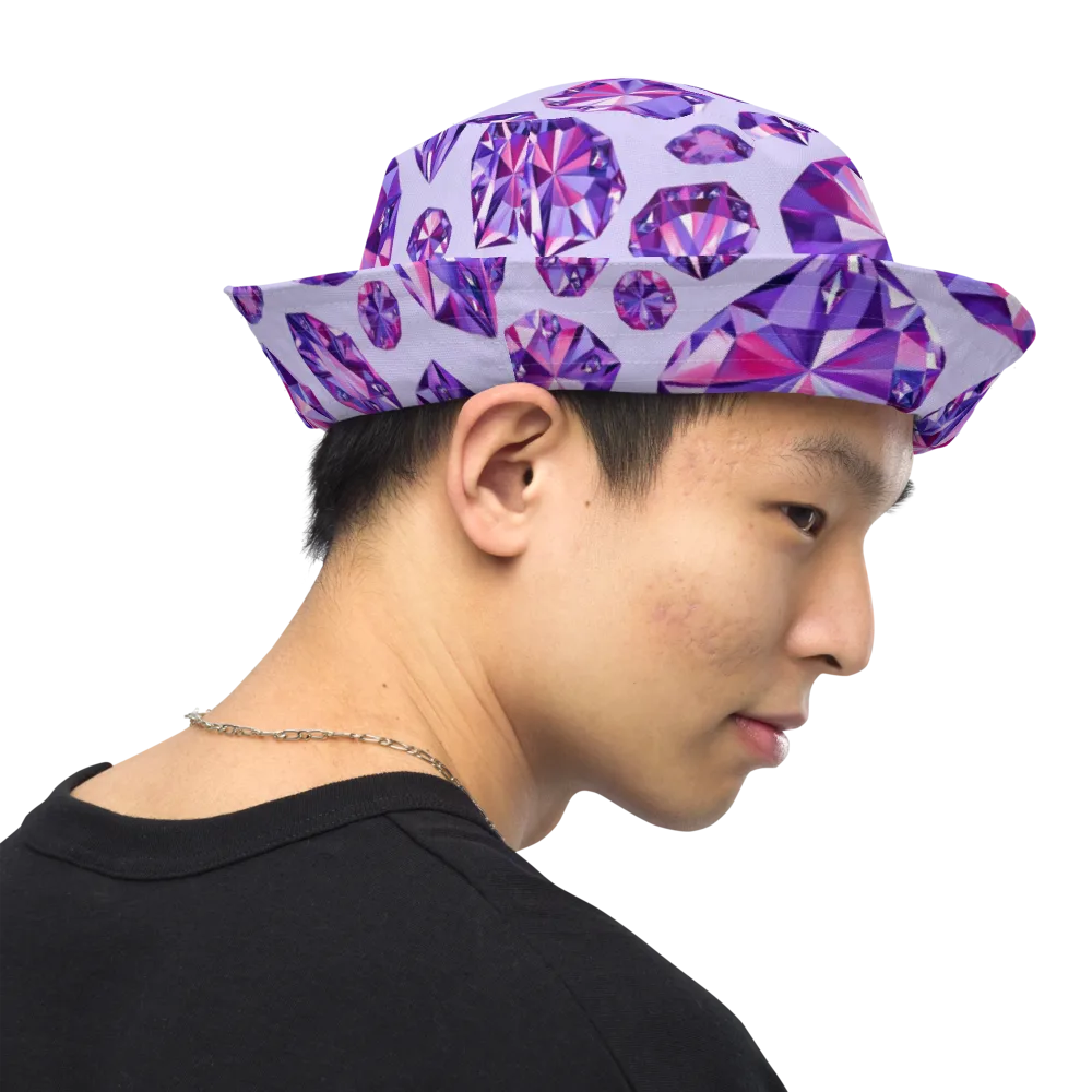 Amethyst Prism on Reversible Bucket Hat — Right Outside