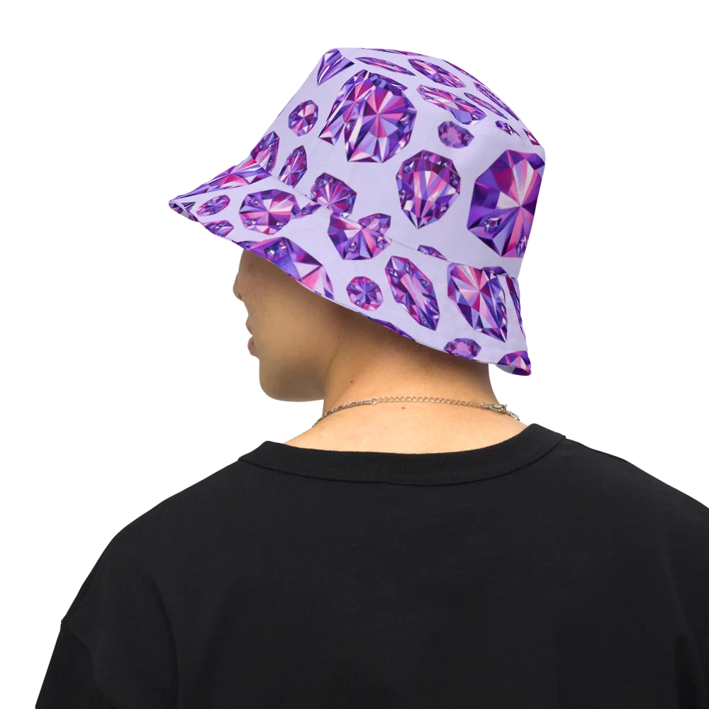 Amethyst Prism on Reversible Bucket Hat — Back Inside