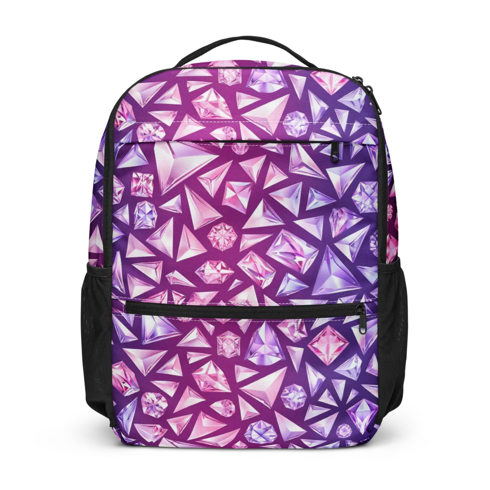 Pink Crystal Static on Utility Backpack — Front