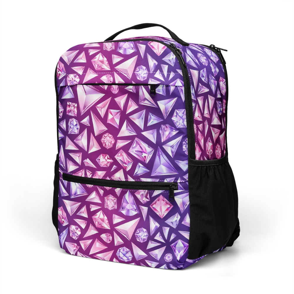 Pink Crystal Static on Utility Backpack — Left Front