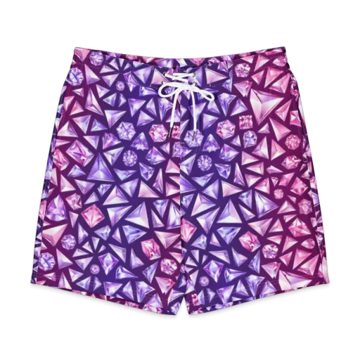 Pink Crystal Static on a Men's Board Shorts