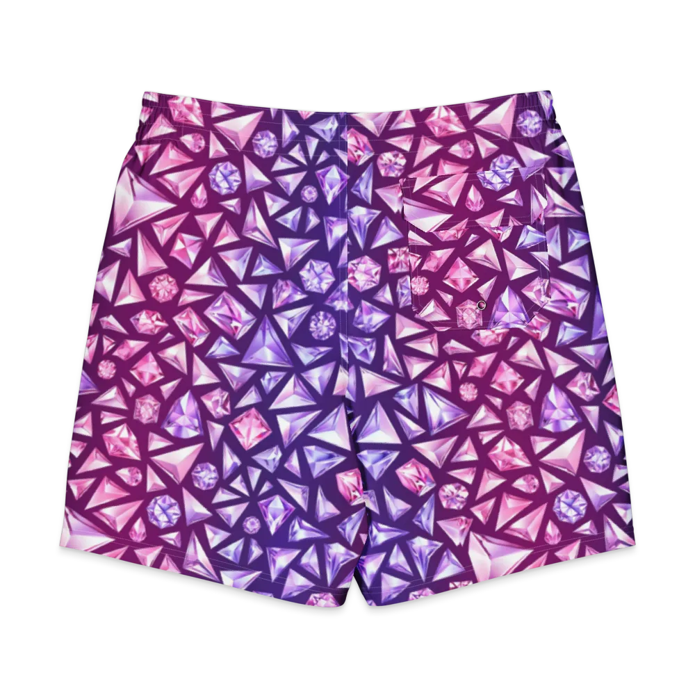 Pink Crystal Static on Men's Board Shorts — Back