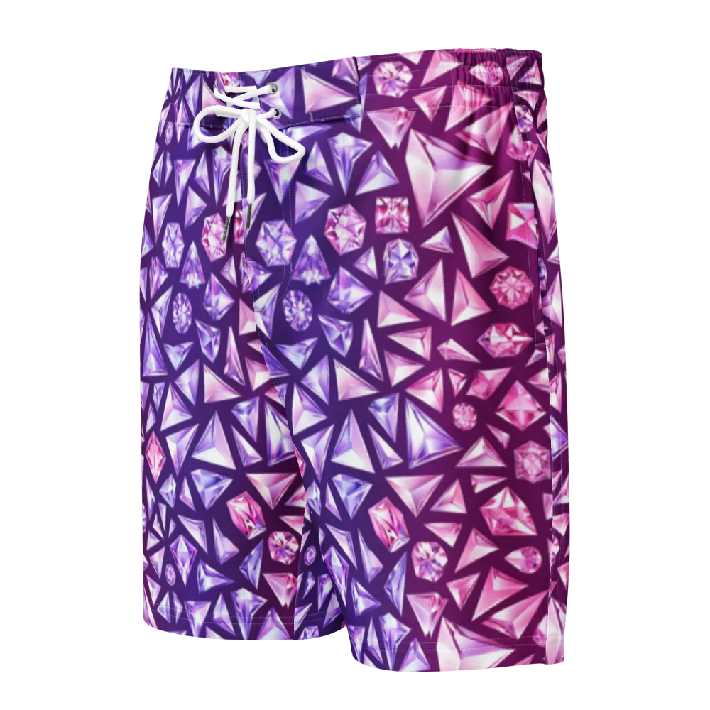 Pink Crystal Static on Men's Board Shorts — Front
