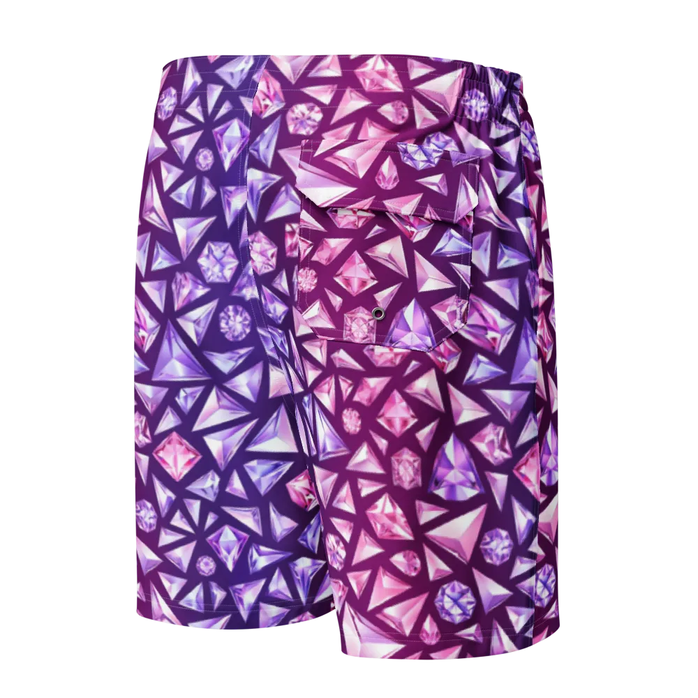Pink Crystal Static on Men's Board Shorts — Back