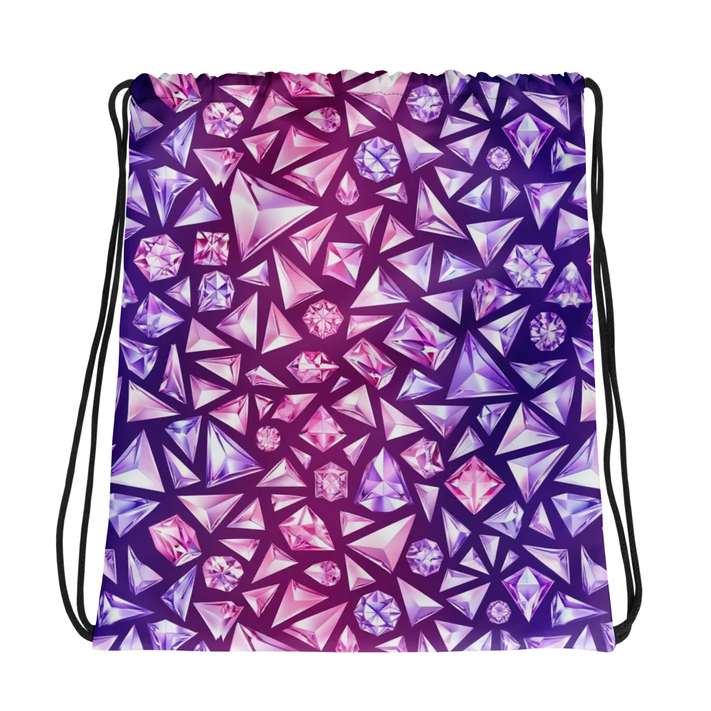 Pink Crystal Static on Drawstring Bag — Photo
