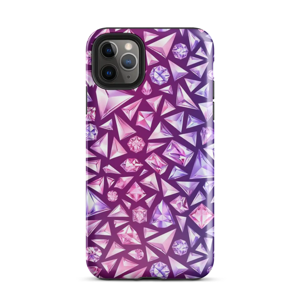 Pink Crystal Static on Tough Case for iPhone® — Front