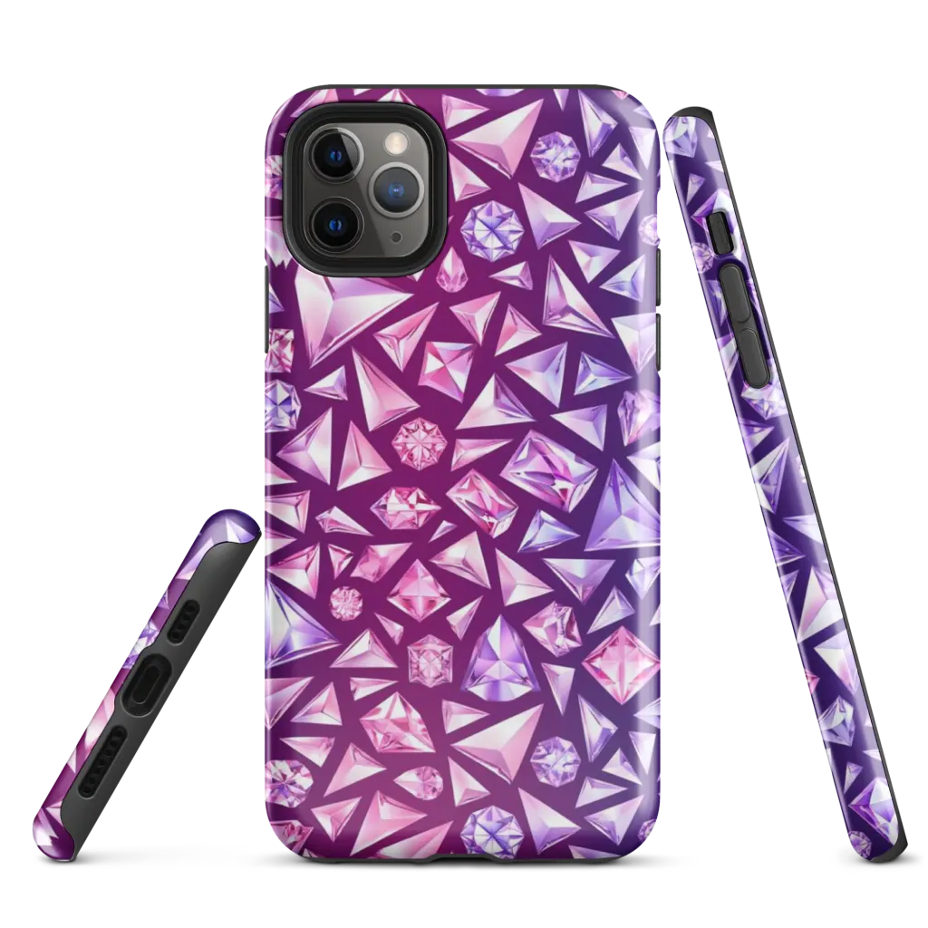 Pink Crystal Static on Tough Case for iPhone® — Front
