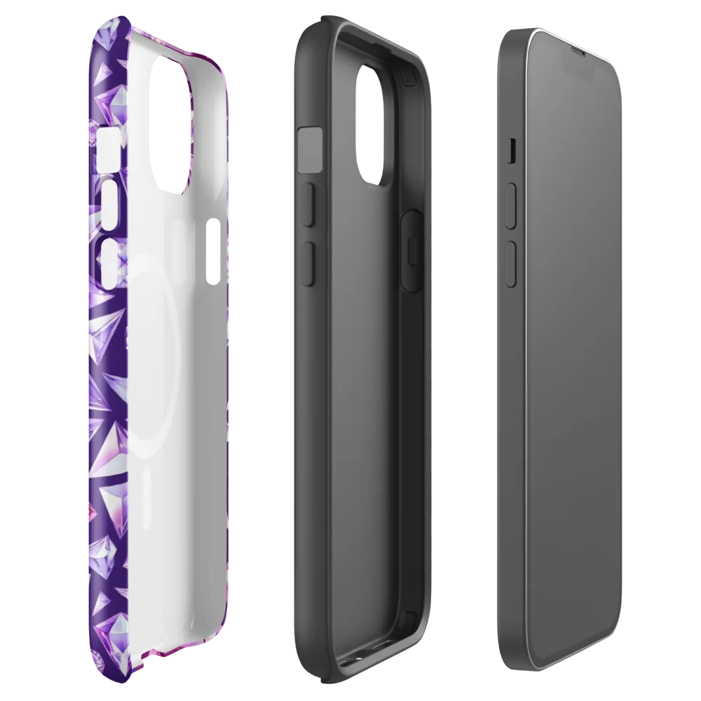 Pink Crystal Static on MagSafe Tough Case for iPhone® — Front