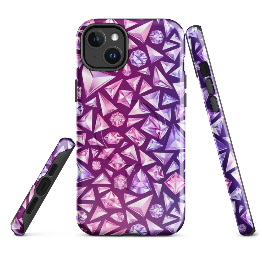 Pink Crystal Static on MagSafe Tough Case for iPhone® — Front