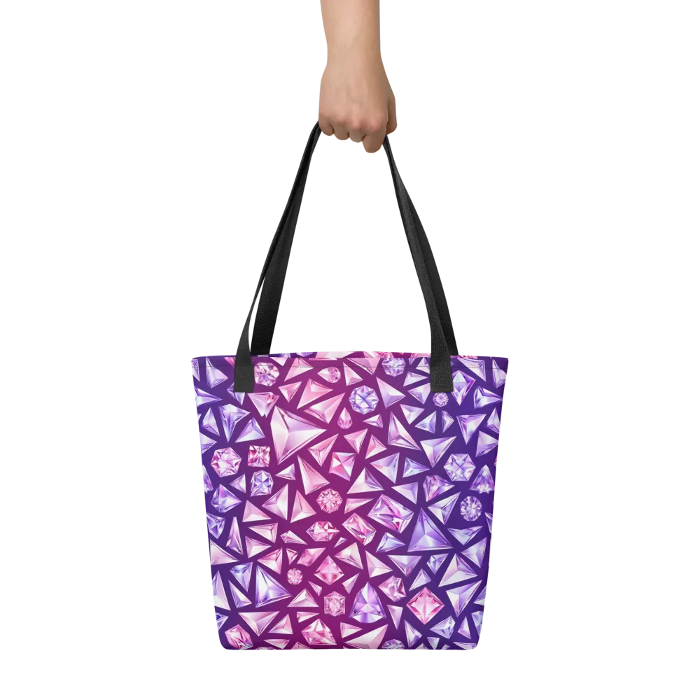 Pink Crystal Static on Tote Bag — Front