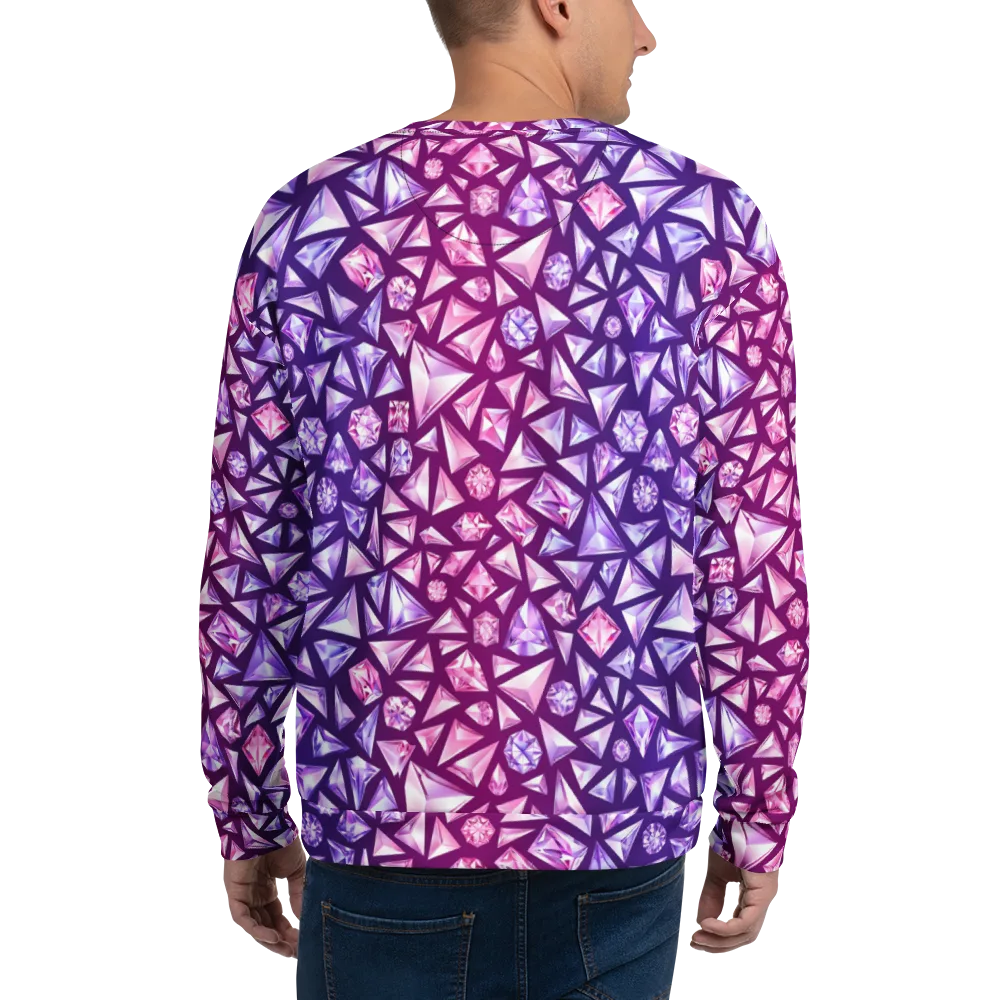 Pink Crystal Static on Sweatshirt — Back