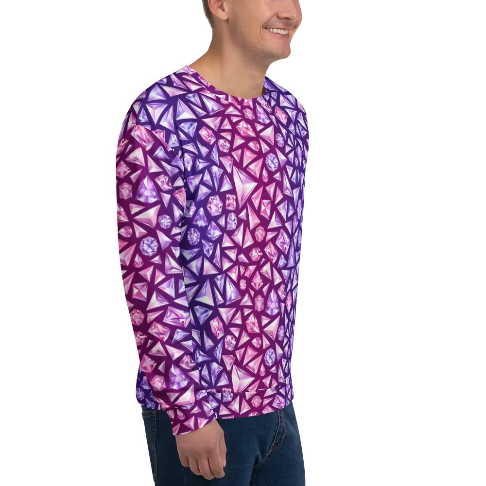 Pink Crystal Static on Sweatshirt — Right Front