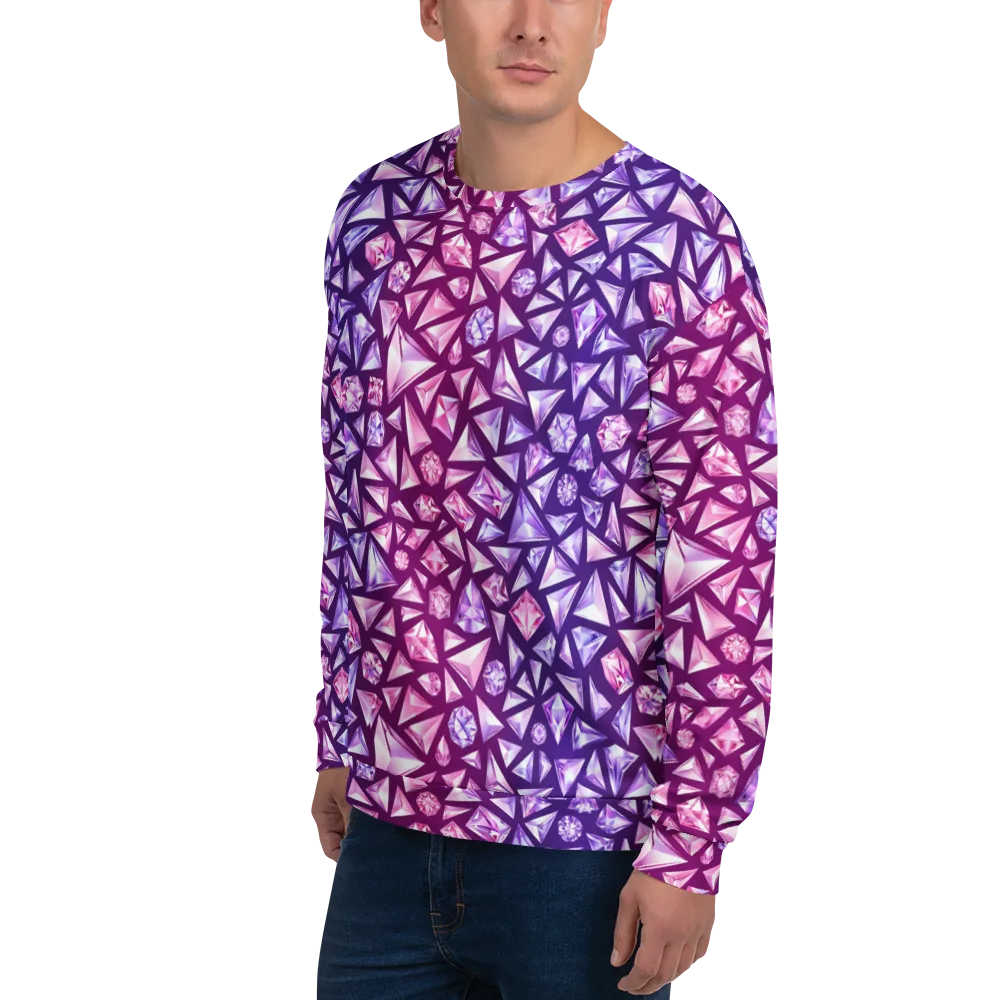 Pink Crystal Static on Sweatshirt — Left Front