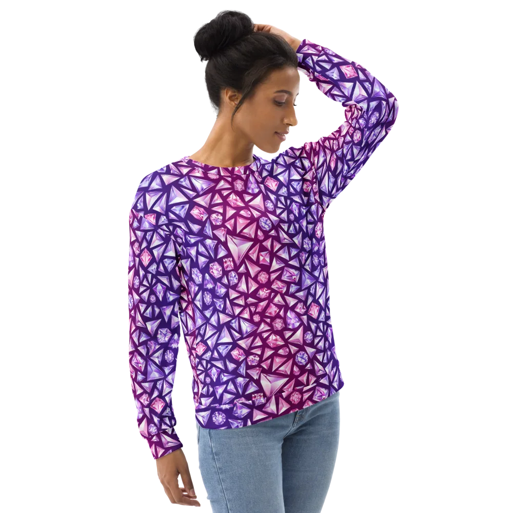 Pink Crystal Static on Sweatshirt — Right Front