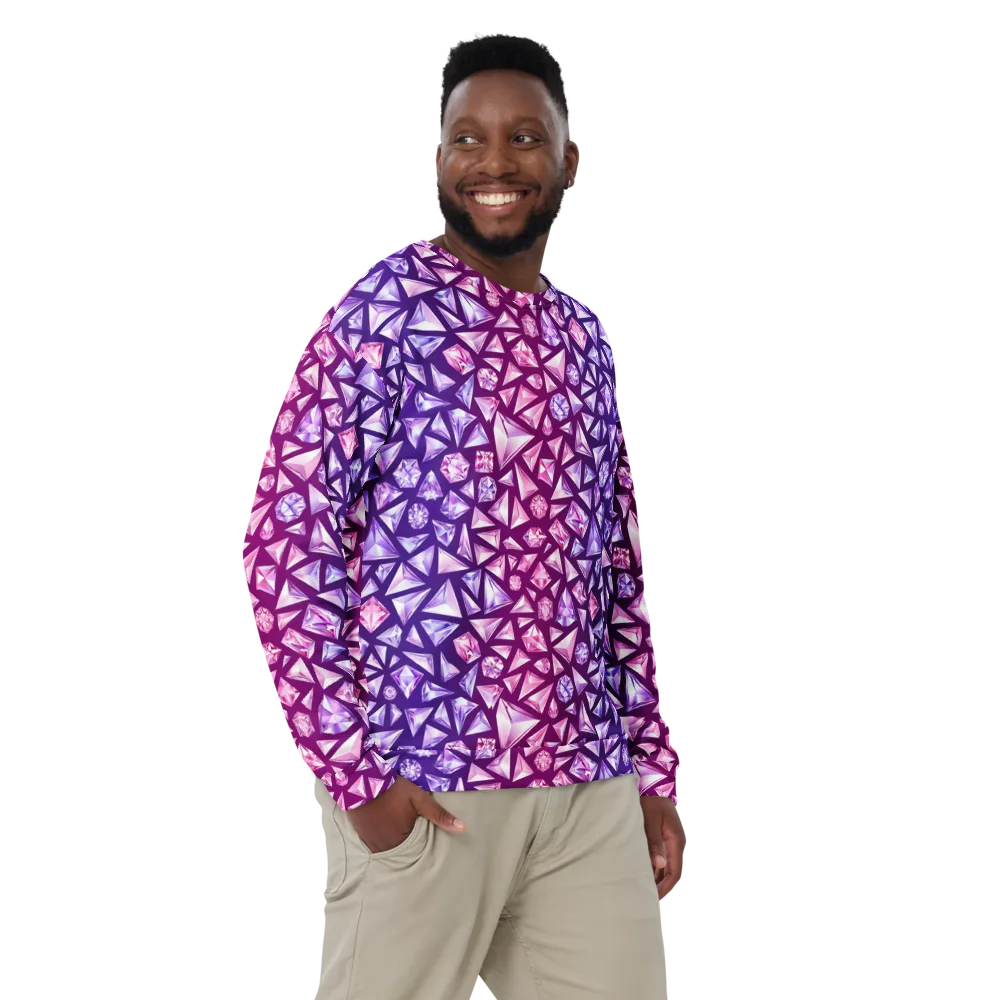 Pink Crystal Static on Sweatshirt — Front