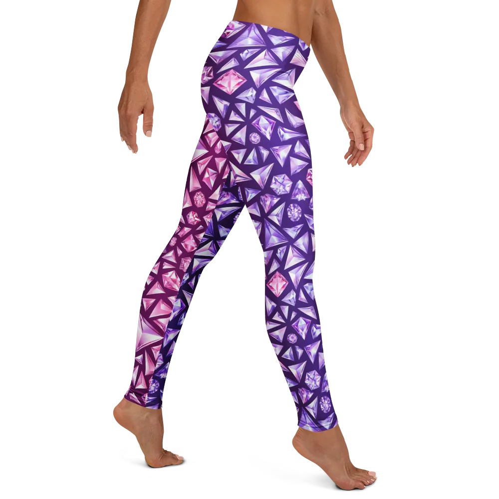 Pink Crystal Static on Leggings — Right